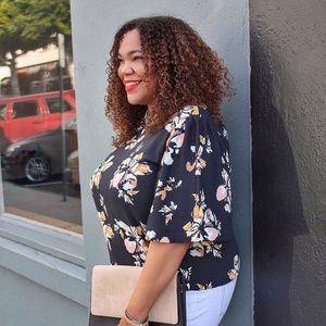 Who What Wear Floral Top Size XL